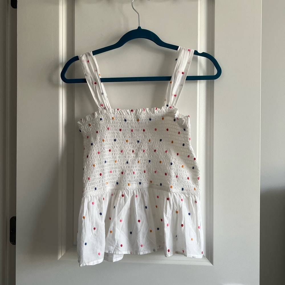 LOFT polka dot sleeveless top